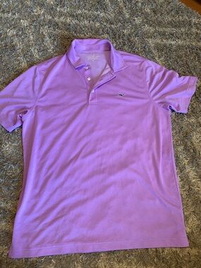 Vineyard Vines Men's Performance Purple Polo Shirt